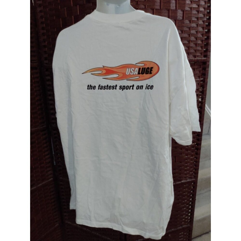 Vintage USA Luge Team T Shirt The Fastest Sport On Ice Adult 2XL